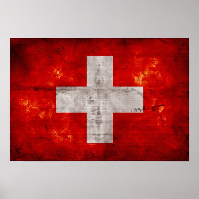 Póster Bandera de Suiza (Frente)