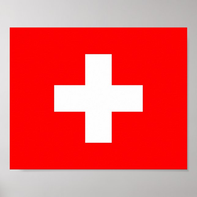 Póster Bandera de Suiza (Frente)