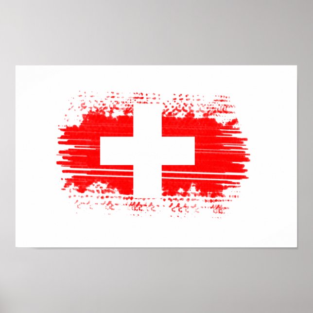 Póster Bandera de Suiza (Frente)
