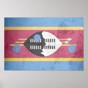Póster Bandera de Swazilandia