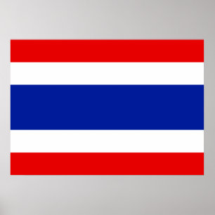 Póster Bandera de Tailandia