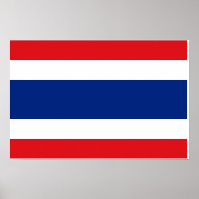 Póster Bandera de Tailandia (Frente)