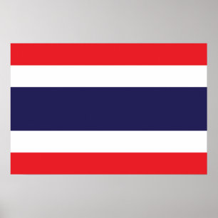 Póster Bandera de Tailandia