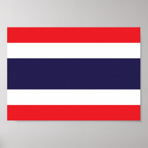 Póster Bandera de Tailandia
