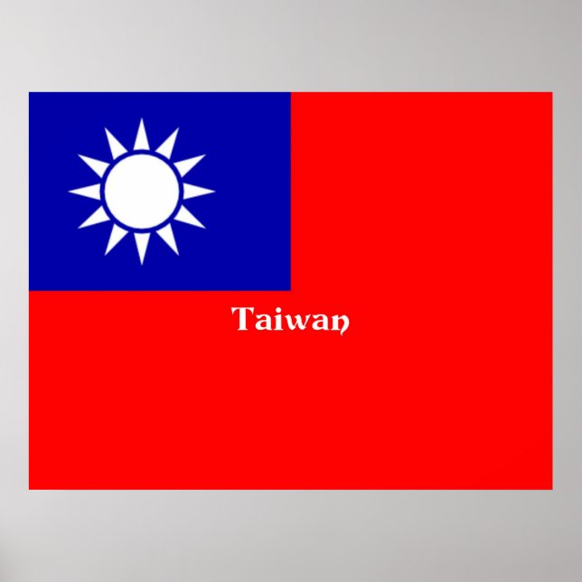 Póster Bandera de Taiwán (Frente)