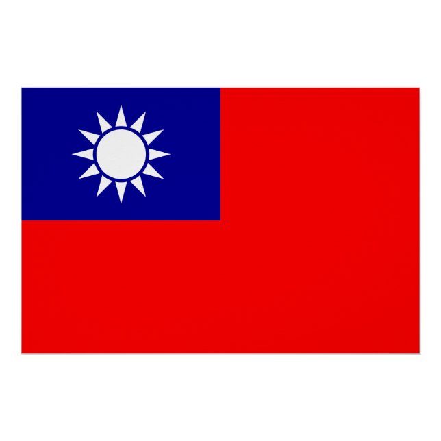 Póster Bandera de Taiwán (Anverso)