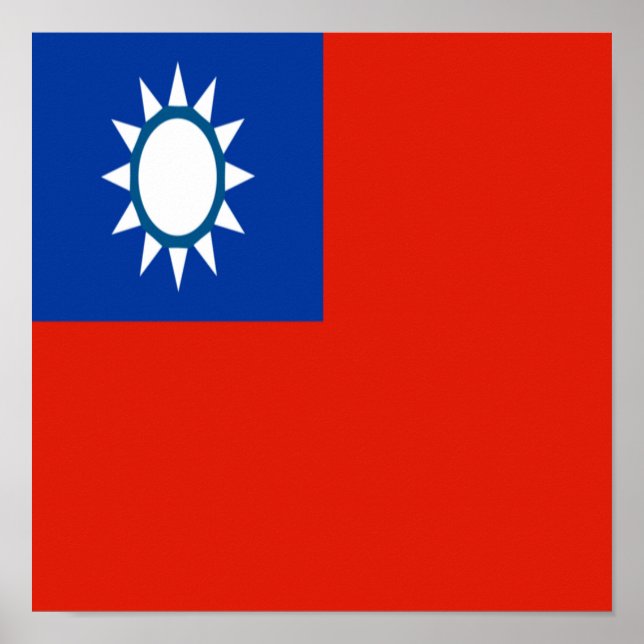 Póster Bandera de Taiwán País taiwanés Hogar Orgullo fuer (Frente)