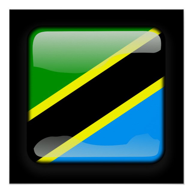 Póster Bandera de Tanzania (Anverso)