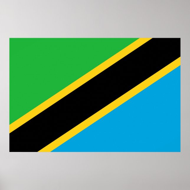 Póster Bandera de Tanzania (Frente)