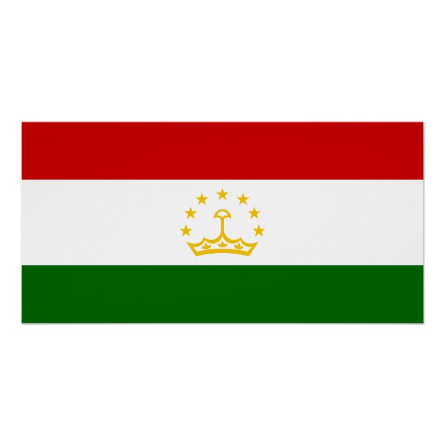 Póster Bandera de Tayikistán (Anverso)