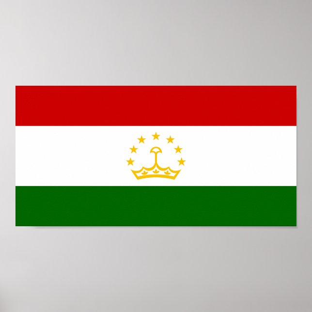 Póster Bandera de Tayikistán (Frente)
