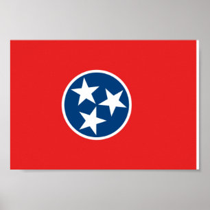 Póster Bandera de Tennessee