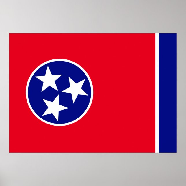 Póster Bandera de Tennessee (Frente)