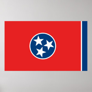 Póster Bandera de Tennessee
