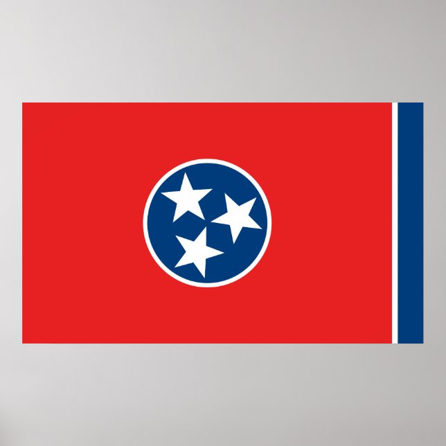 Póster Bandera de Tennessee (Frente)