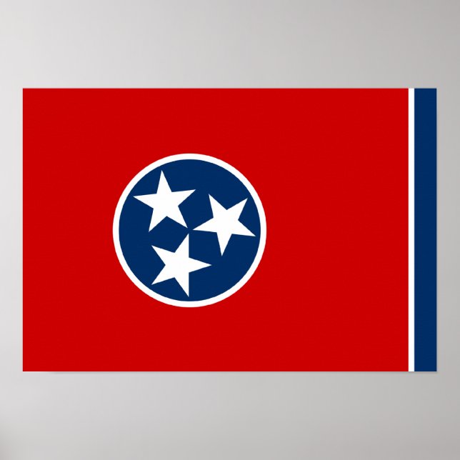 Póster Bandera de Tennessee (Frente)