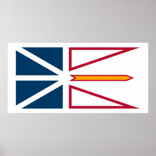 Póster Bandera de Terranova y Labrador (Canadá)