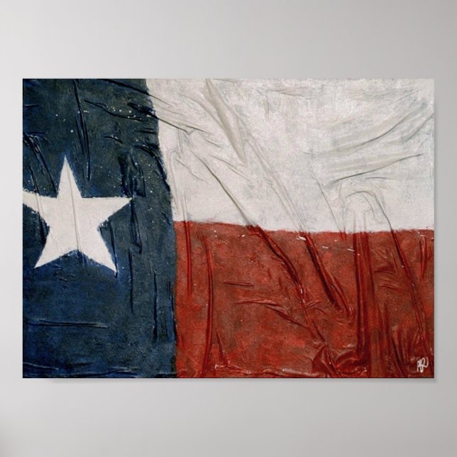 Póster Bandera de Texas (Frente)