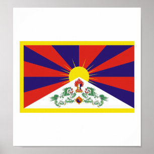 Póster Bandera de Tíbet