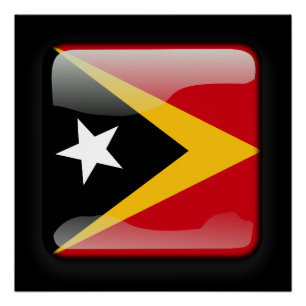 Póster Bandera de Timor Oriental
