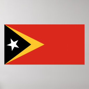 Póster Bandera de Timor Oriental