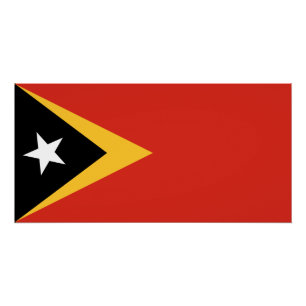 Póster Bandera de Timor Oriental