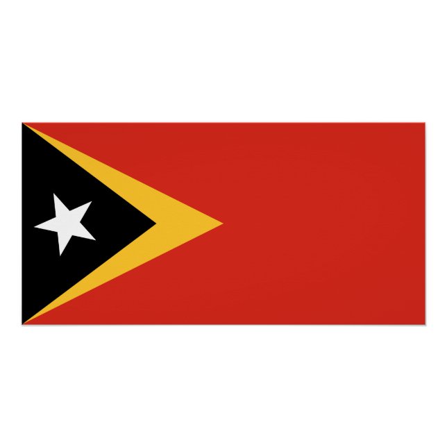 Póster Bandera de Timor Oriental (Anverso)
