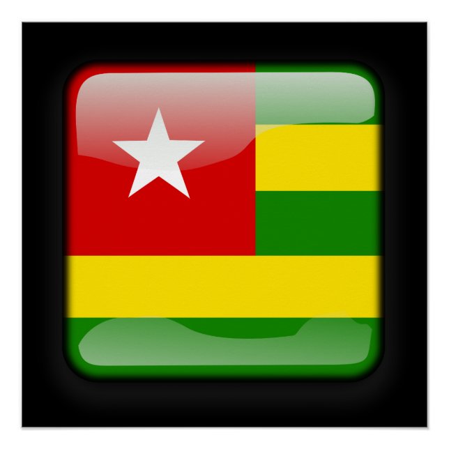Póster Bandera de Togo (Anverso)