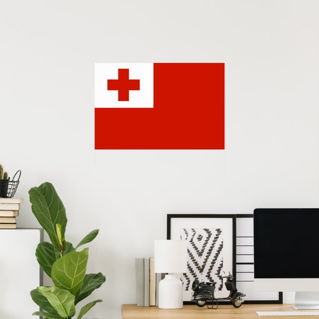 Póster Bandera de Tonga (Oficina en casa)