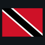 Póster Bandera de Trinidad y Tobago<br><div class="desc">La bandera de Trinidad y Tobago es una tribanda bicolor en diagonal. Los colores utilizados en la bandera son rojo,  blanco y negro. La proporción de la bandera de Trinidad y Tobago es de 3:5. La bandera de Trinidad y Tabago fue adoptada en 1962.</div>