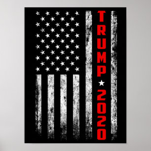 Póster Bandera de Trump 2020