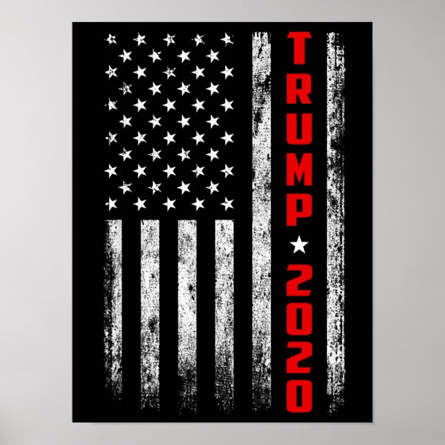 Póster Bandera de Trump 2020 (Frente)