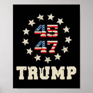 Póster Bandera de Trump 2024 (en broma) lleva a Estados U