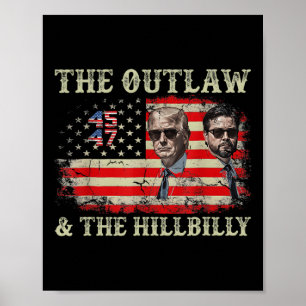 Póster Bandera de Trump 2024 Hillbilly J.d.vance 2024 Do