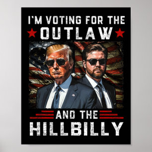 Póster Bandera de Trump 2024 Hillbilly J.d.vance 2024 Do
