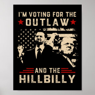 Póster Bandera de Trump 2024 Hillbilly J.d.vance 2024 Do