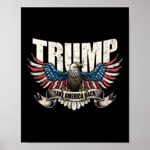 Póster Bandera de Trump 2024 lleva a Estados Unidos al di