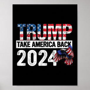 Póster Bandera De Trump 2024 Recupera Estados Unidos El 4