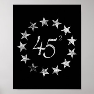 Póster Bandera de Trump Betsy Ross al cuadrado 2020 2024 