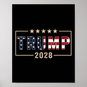 Póster Bandera de Trump en la camiseta de 2028
