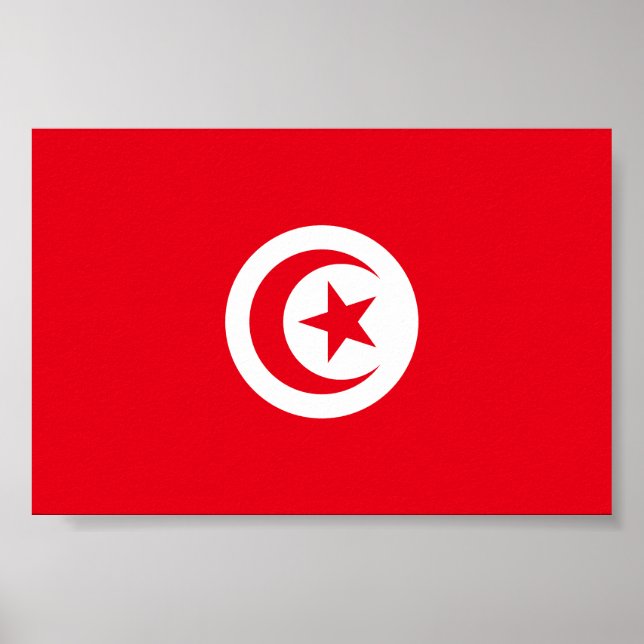 Póster Bandera de Túnez (Frente)