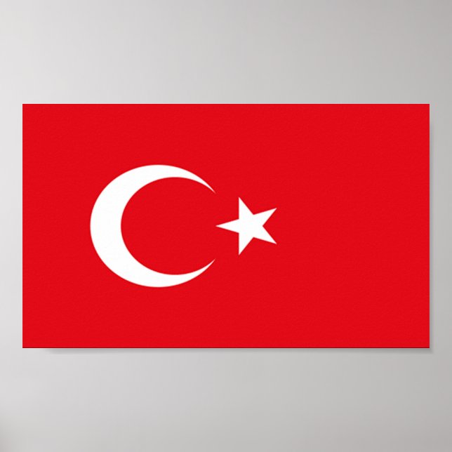 Póster Bandera de Turquía (Frente)