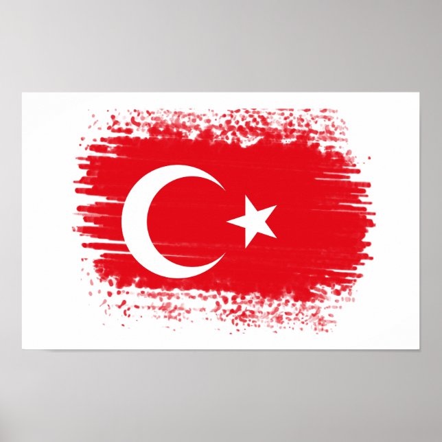 Póster Bandera de Turquía (Frente)