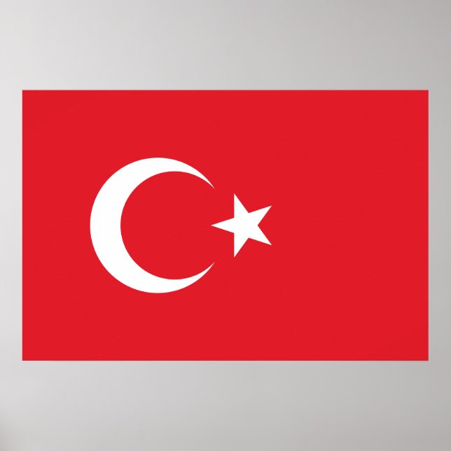 Póster Bandera de Turquía (Frente)