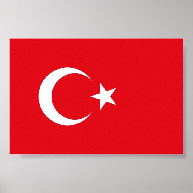 Póster Bandera de Turquía (Frente)