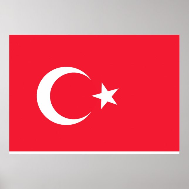 Póster Bandera de Turquía (Frente)