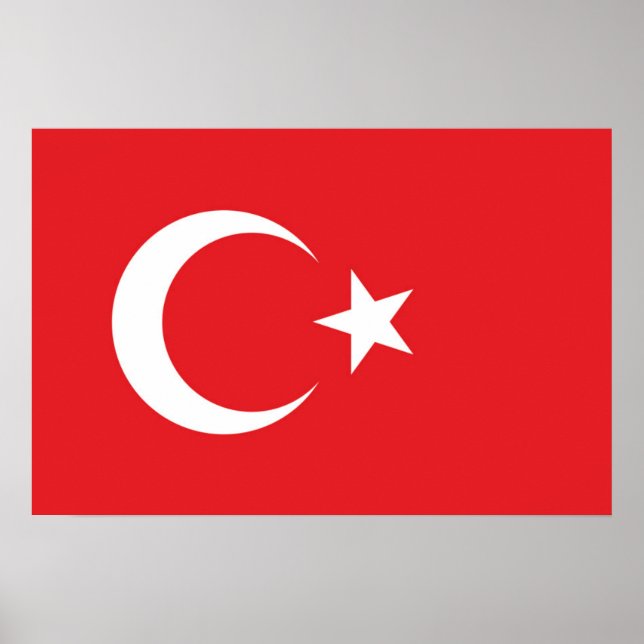 Póster Bandera de Turquía (Frente)