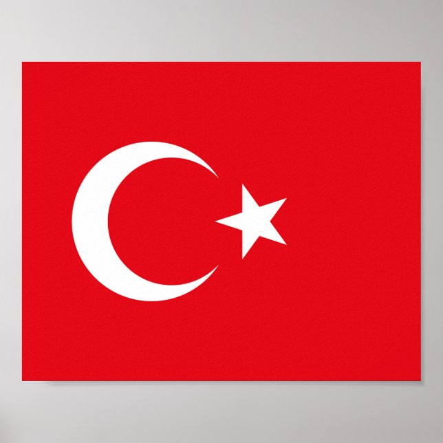 Póster Bandera de Turquía (Frente)