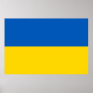 Póster Bandera de Ucrania. 