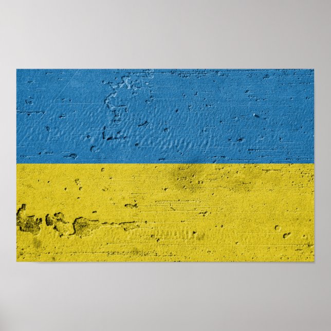 Póster Bandera de Ucrania (Frente)